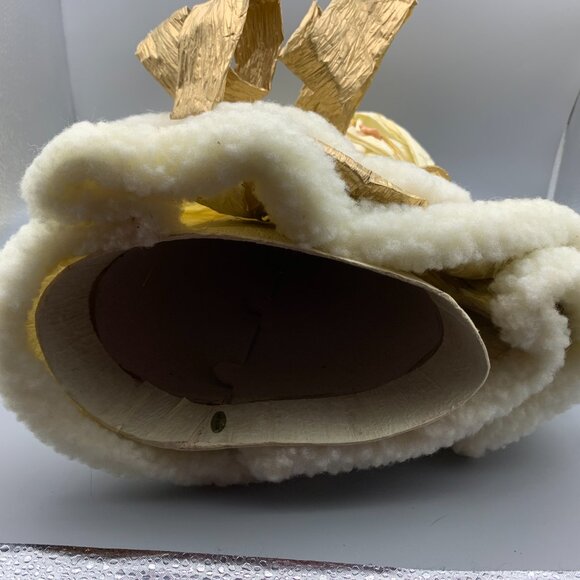 16" Angel Tree Topper Porcelain Face & Hands Cream & Gold Dress - Picture 2 of 12